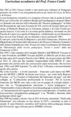 Curriculum accademico del Prof. Franco Cambi - IUL