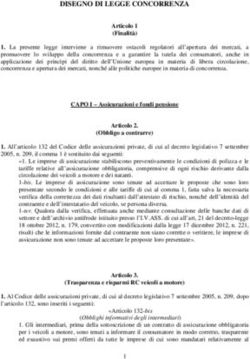 DISEGNO DI LEGGE CONCORRENZA - Governo Italiano