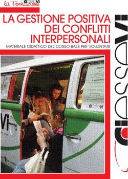 LA GESTIONE POSITIVA DEI CONFLITTI INTERPERSONALI - MATERIALE DIDATTICO DEL CORSO BASE PER VOLONTARI - CSV Lombardia