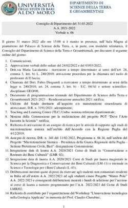 DIPARTIMENTO DI SCIENZE DELLA TERRA E GEOAMBIENTALI - Uniba