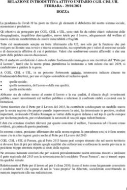 RELAZIONE INTRODUTTIVA ATTIVO UNITARIO CGIL CISL UIL FERRARA - 29/01/2021 BOZZA