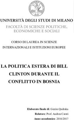 LA POLITICA ESTERA DI BILL CLINTON DURANTE IL CONFLITTO IN BOSNIA - CORSO DI LAUREA IN SCIENZE INTERNAZIONALI E ISTITUZIONI EUROPEE