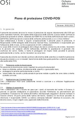 Piano di protezione COVID-FOSI - Orchestra della Svizzera ...
