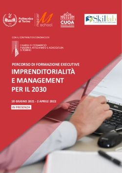 IMPRENDITORIALITÀ E MANAGEMENT PER IL 2030 - PERCORSO DI FORMAZIONE EXECUTIVE 18 GIUGNO 2021 - 2 APRILE 2022 - Didattica PoliTo