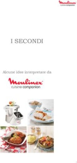 I SECONDI Alcune idee interpretate da - Moulinex Cuisine Companion