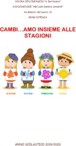 CAMBI AMO INSIEME ALLE STAGIONI - ANNO SCOLASTICO 2019/2020 - Associazione ABC ...