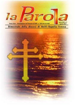 Aprile 2017 Bimestrale della diocesi di Melfi-Rapolla-Venosa - Nuova Serie - Autorizzazione del Tribunale di Melfi n. 1/89 del 9/1/1989