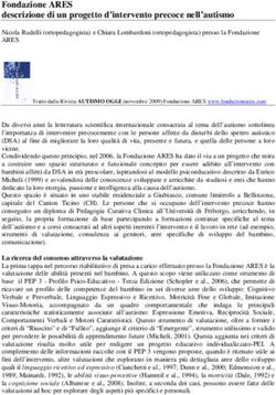 Fondazione ARES descrizione di un progetto d'intervento precoce nell'autismo