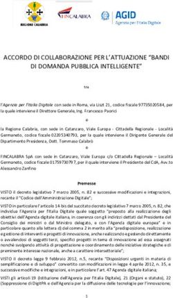 ACCORDO DI COLLABORAZIONE PER L'ATTUAZIONE "BANDI DI DOMANDA PUBBLICA INTELLIGENTE"