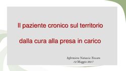 Il paziente cronico sul territorio dalla cura alla presa in carico - Infermiera Natascia Tescaro 12 Maggio 2017 - OPI Vicenza