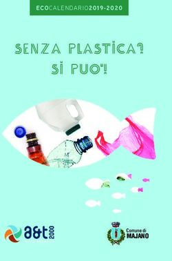 SENZA PLASTICA? si puo ! - ECOCALENDARIO2019-2020 - MAJANO - Comune di Majano