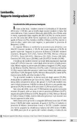 Lombardia. Rapporto immigrazione 2017 - CISL Milano