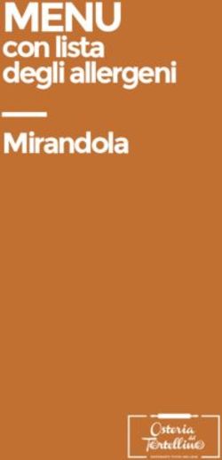 MENU con lista degli allergeni Mirandola - Osteria del ...