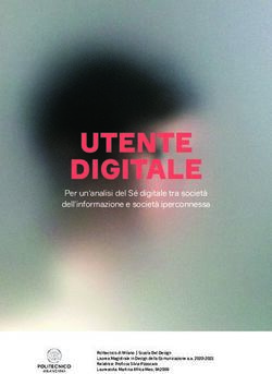 UTENTE DIGITALE Per un'analisi del Sé digitale tra società dell'informazione e società iperconnessa - POLITesi
