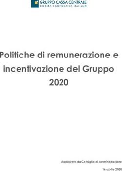 Politiche di remunerazione e incentivazione del Gruppo 2020