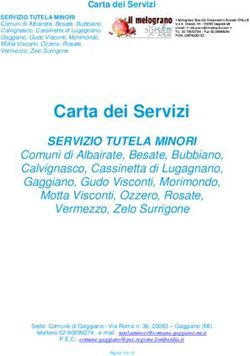 Carta dei Servizi SERVIZIO TUTELA MINORI - Comune di Besate