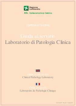 Guida al servizio Laboratorio di Patologia Clinica - OSPEDALE DI ESINE - Guide to the service