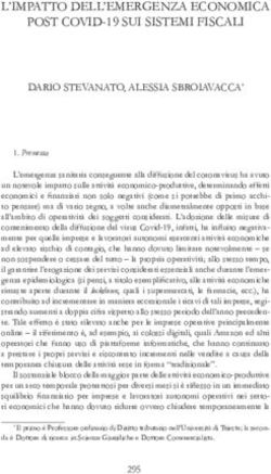 L'IMPATTO DELL'EMERGENZA ECONOMICA POST COVID-19 SUI SISTEMI FISCALI