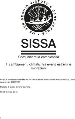 Comunicare la complessità I cambiamenti climatici tra eventi estremi e migrazioni - Corso di perfezionamento Master in Comunicazione della Scienza ...
