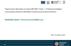 REGIONE LAZIO - il Fondo di Fondi FARE Lazio - Programmazione della politica di coesione 2021-2027 - Tavolo 1 - Un'Europa più Intelligente ...