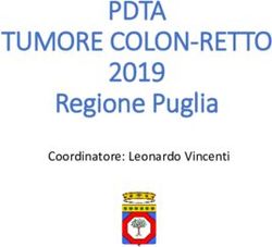 PDTA TUMORE COLON-RETTO - 2019 Regione Puglia Coordinatore: Leonardo Vincenti