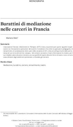 Burattini di mediazione nelle carceri in Francia - Riviste Digitali