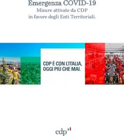 Emergenza COVID-19 Misure attivate da CDP in favore degli Enti Territoriali.