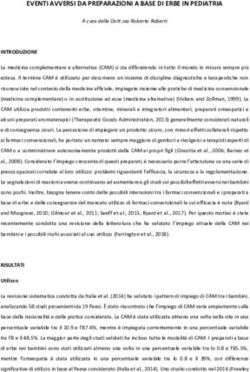 EVENTI AVVERSI DA PREPARAZIONI A BASE DI ERBE IN PEDIATRIA - FV Calabria