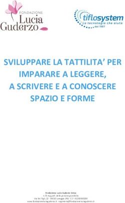 SVILUPPARE LA TATTILITA' PER IMPARARE A LEGGERE, A SCRIVERE E A CONOSCERE SPAZIO E FORME - CTS/SPI/CTI Monza e Brianza