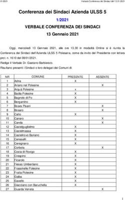 Conferenza dei Sindaci Azienda ULSS 5 1/2021 - Azienda Ulss 5 ...