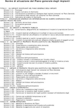 Norme di attuazione del Piano generale degli impianti