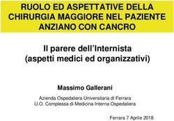 RUOLO ED ASPETTATIVE DELLA CHIRURGIA MAGGIORE NEL PAZIENTE ANZIANO CON CANCRO - ospfe