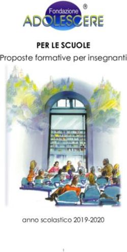 PER LE SCUOLE Proposte formative per insegnanti - anno scolastico 2019-2020