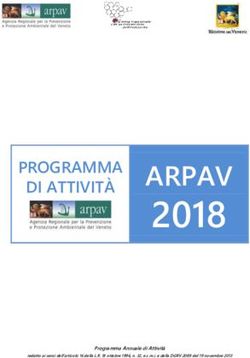 2018 ARPAV PROGRAMMA DI ATTIVITÀ - ARPA Veneto