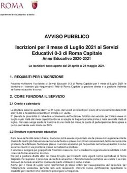 AVVISO PUBBLICO Iscrizioni per il mese di Luglio 2021 ai Servizi Educativi 0-3 di Roma Capitale