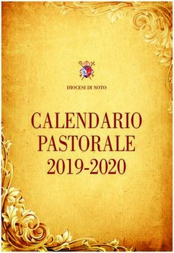 CALENDARIO PASTORALE 2019-2020 - DIOCESI DI NOTO