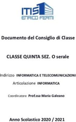Documento del Consiglio di Classe CLASSE QUINTA SEZ. O serale - Anno Scolastico 2020 / 2021