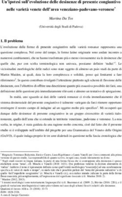 Un'ipotesi sull'evoluzione delle desinenze di presente congiuntivo nelle varietà venete dell'area veneziano-padovano-veronese* - ASIt