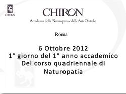 6 Ottobre 2012 1 giorno del 1 anno accademico Del corso quadriennale di Naturopatia - Roma - Accademia CHIRON