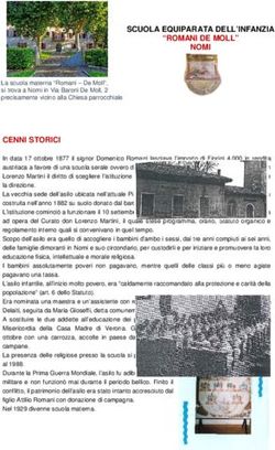 SCUOLA EQUIPARATA DELL'INFANZIA "ROMANI DE MOLL" NOMI - Ufficio Stampa