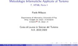 Metodologie Informatiche Applicate al Turismo - Persone