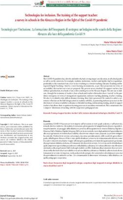 Technologies for inclusion. The training of the support teacher: a survey in schools in the Abruzzo Region in the light of the Covid-19 pandemic ...