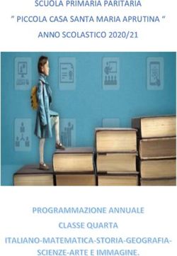 SCUOLA PRIMARIA PARITARIA " PICCOLA CASA SANTA MARIA APRUTINA " ANNO SCOLASTICO 2020/21