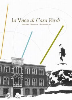 La Voce di Casa Verdi - Trimestrale - Nuova serie - N.5 - gennaio 2013