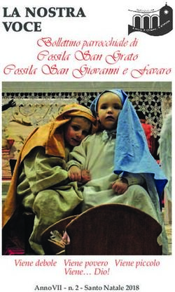 LA NOSTRA VOCE Cossila San Grato - Bollettino parrocchiale di