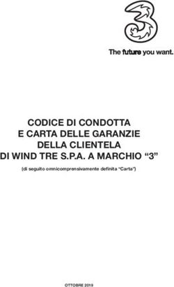CODICE DI CONDOTTA E CARTA DELLE GARANZIE DELLA CLIENTELA DI WIND TRE S.P.A. A MARCHIO "3" - (di seguito omnicomprensivamente definita "Carta") ...