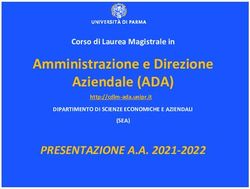 Amministrazione e Direzione Aziendale (ADA) - PRESENTAZIONE A.A. 2021-2022 - Corso di Laurea Magistrale in - AMMINISTRAZIONE E DIREZIONE ...