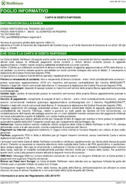 FOGLIO INFORMATIVO INFORMAZIONI SULLA BANCA - Raiffeisen.it