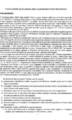 VALUTAZIONE DI INCIDENZADEL CALENDARIO ITTICO REGIONALE