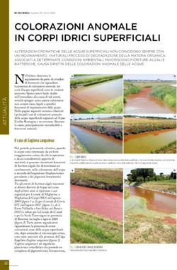 COLORAZIONI ANOMALE IN CORPI IDRICI SUPERFICIALI